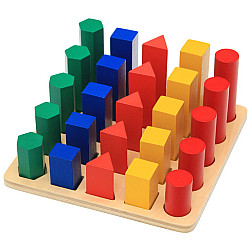 Развивающий деревянный набор сортер Цветные геометрические фигуры