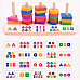 Развивающий деревянный набор сортер Цветные фигуры от Obetty