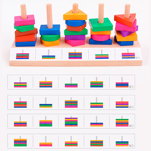 Развивающий деревянный набор сортер Цветные фигуры от Obetty