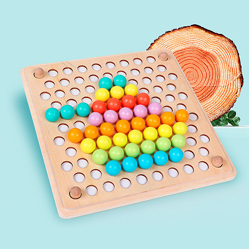 Развивающий деревянный набор сортер Цветные шарики от Obetty