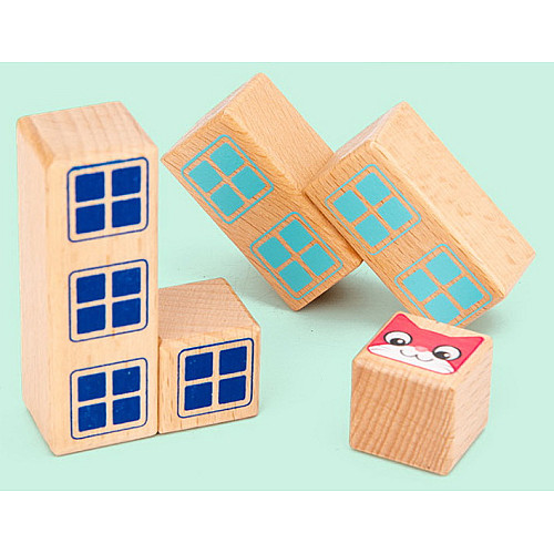 Развивающий деревянный набор Строительные блоки Тетрис