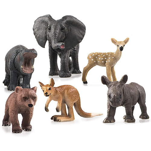 Развивающий набор мини фигурки Животные зоопарка (12 шт) от Toymany