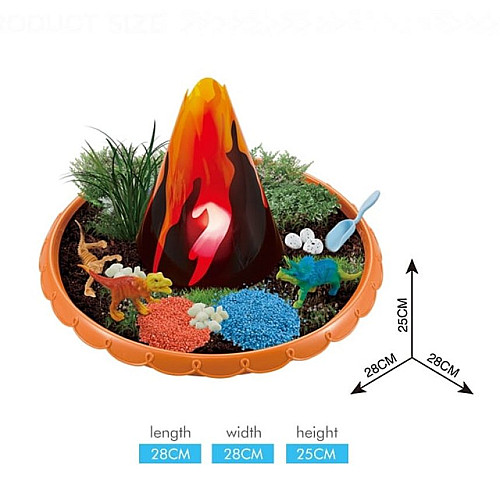 Набор для творчества Мини сад с динозаврами и вулканом от Obetty