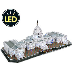 Развивающий 3D пазл Капитолий США в Вашингтоне с LED подсветкой (150 деталей) от CubicFun