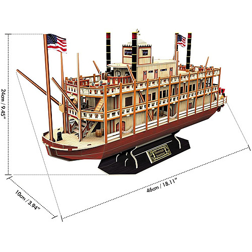 Розвиваючий 3D пазл пароплав Міссісіпі (142 деталі) від CubicFun