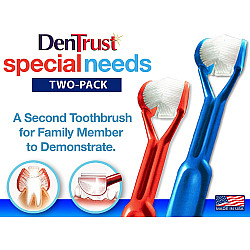Набор трехсторонних зубных щеток DenTrust от DenTrust для детей с расстройствами аутического спектра ( 2 шт)
