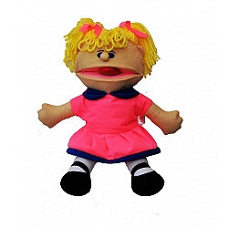 Логопедическая кукла перчатка Puppets Девочка в розовом