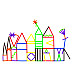 Строительный набор 2D фигур Цветные палочки (200 шт) от edx education