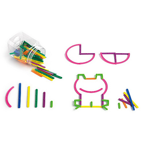 Строительный набор 2D фигур Цветные палочки (160 шт) от edx education