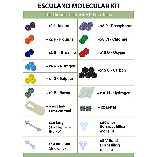 Науковий набір конструктор 3D молекули Хімія (239 деталей) від Esculand