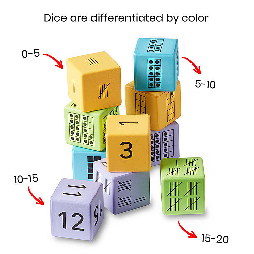 Навчальний математичний набір Кубики (16 шт) від hand2mind