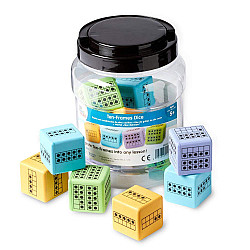 Обучающий математический набор Кубики десятки (12 шт) от hand2mind
