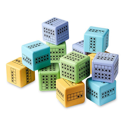 Навчальний математичний набір Кубики десятки (12 шт) від hand2mind
