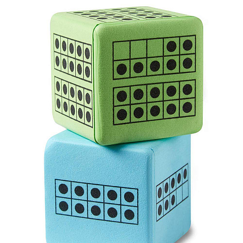 Навчальний математичний набір Кубики десятки (12 шт) від hand2mind