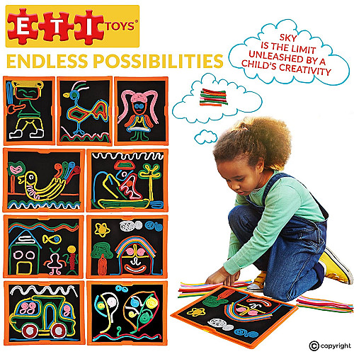 Набір для творчості Малювання шнурками (58 шт) від ETI Toys