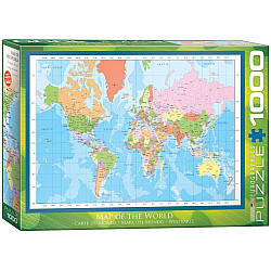 Настольная игра пазлы Карта мира (1000 элементов) от EuroGraphics
