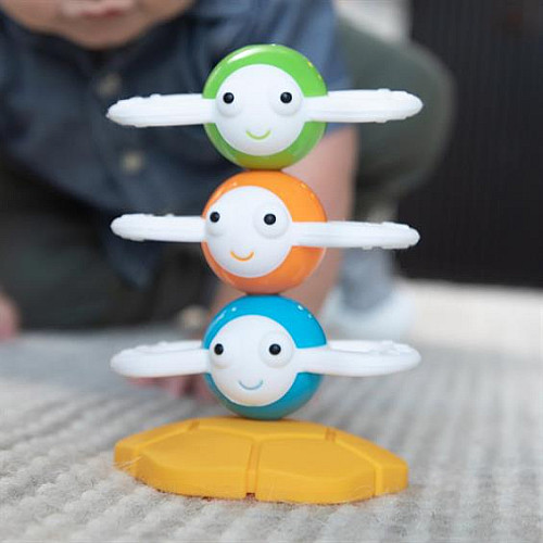 Сенсорна іграшка магнітна пірамідка Бджілки (3 шт) від Fat Brain Toys