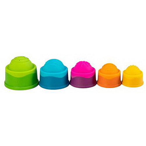 Сенсорна тактильна іграшка пірамідка Чашечки (6 шт) від Fat Brain Toys