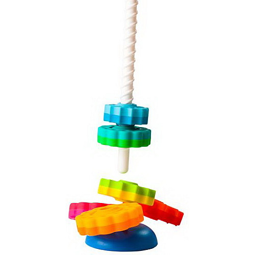 Тактильная игрушка винтовая Пирамидка от Fat Brain Toys
