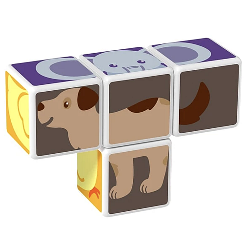 Розвиваючий магнітний набір кубиків Друзі тварин (4 шт) від Geomag
