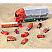 Развивающий набор трак Пожарная машина с мини машинками (11 шт) от Obetty