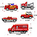 Розвиваючий набір трак Пожежна машина з міні машинками (11 шт) від Obetty