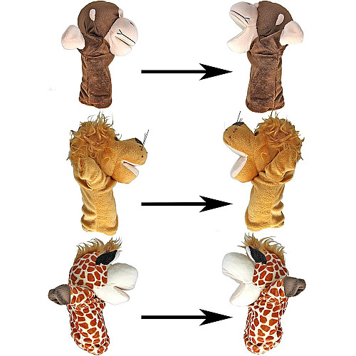 Сенсорний набір ляльок рукавичок Дикі тварини (6 шт) від JOYIN