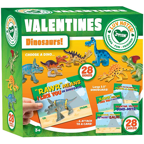 Развивающий набор Валентинки с динозаврами (7 фигурок) от Joyin