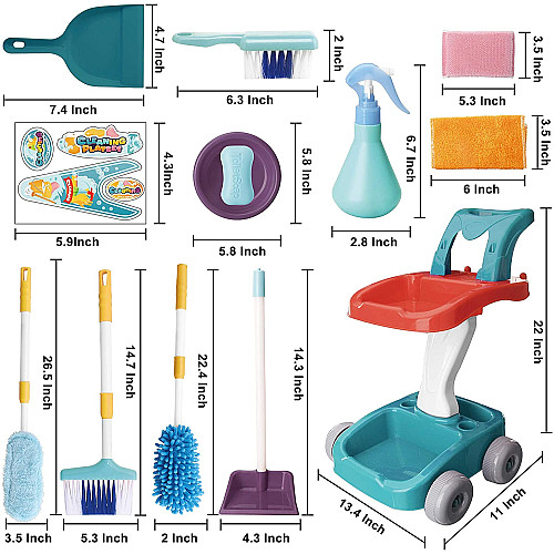 Розвиваючий набір Візок для прибирання (11 предметів) від Joyin