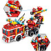 Развивающий конструктор Пожарные машинки (12 шт) от JOYIN