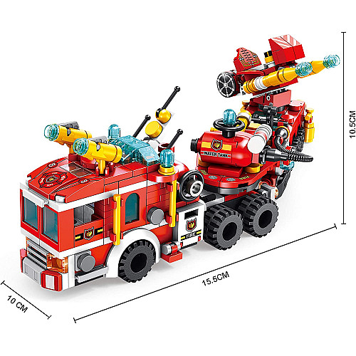 Развивающий конструктор Пожарные машинки (12 шт) от JOYIN