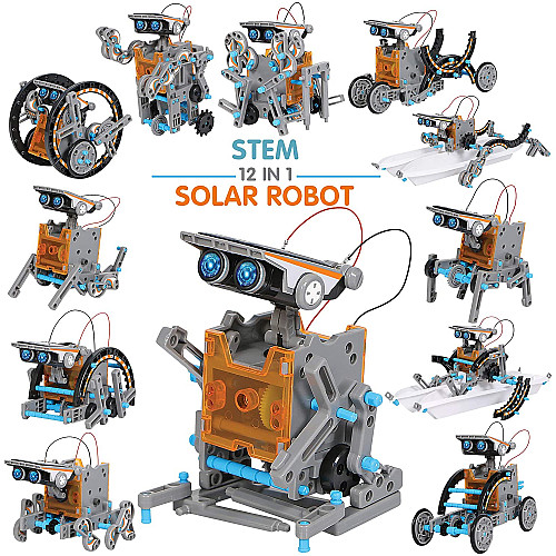 Науковий STEM набір Роботи на сонячній батареї (12 шт) від JOYIN