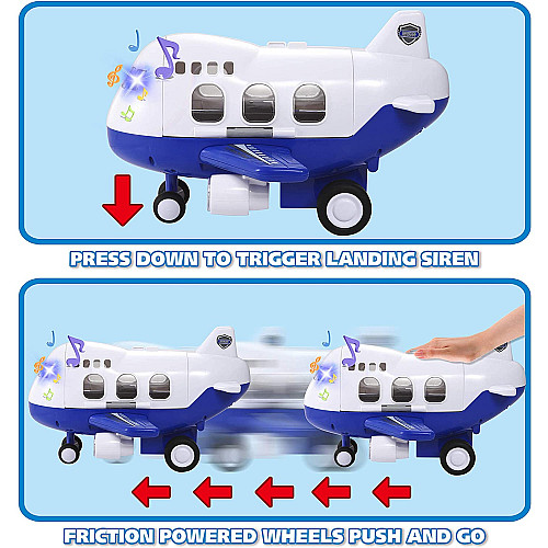 Развивающий набор Транспортный грузовой самолет с машинками от JOYIN