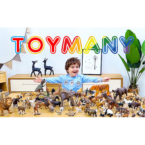 Развивающий набор мини фигурки Хищники джунглей (8 шт) от Toymany