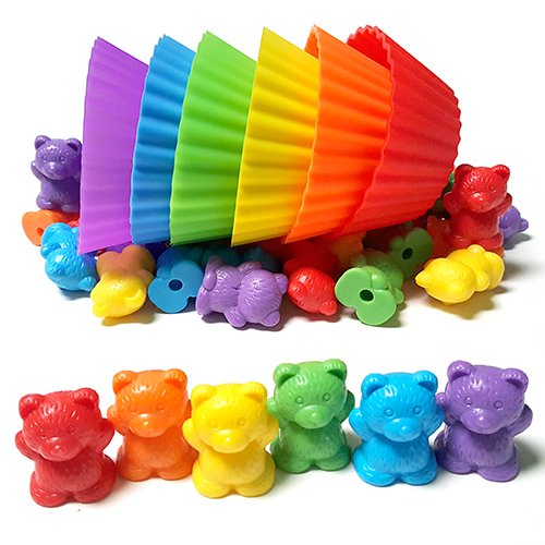 Набор для счета Разноцветные мишки в корзиночках (36 шт.)
