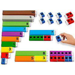 Математический набор для счета Разноцветные блоки с цифрами (32 шт) от Lakeshore