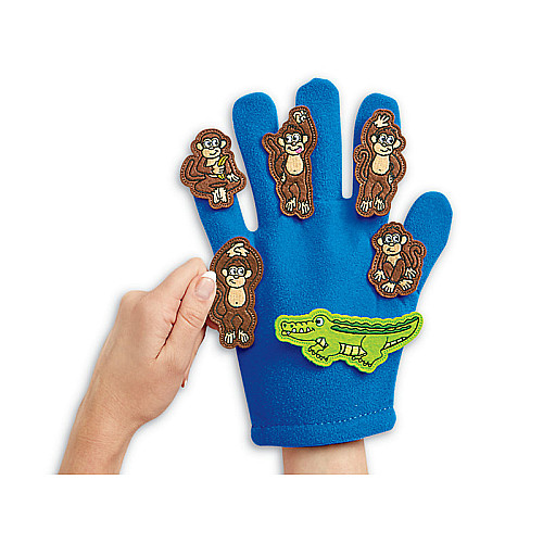 Фигурки для сенсорной перчатки Обезьяны и крокодил (6 шт) от Lakeshore