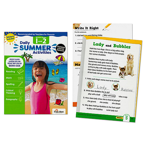 Обучающая тетрадь Ежедневные летние задания (1-2 класс) от Lakeshore