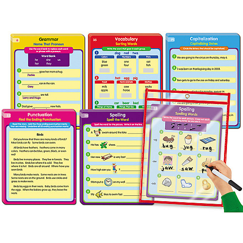 Навчальний набір Картки з граматики 1 клас (40 карток) від Lakeshore
