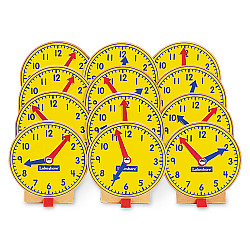 Навчальний набір аналогових годин для учнів (12 шт) від Lakeshore