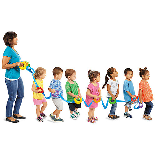 Тактильна стрічка для прогулянок з дітьми Різнобарвні кільця від Lakeshore
