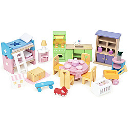 Розвиваючий набір іграшкових меблів для будиночка від Le Toy Van