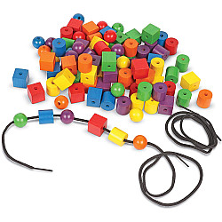 Развивающий набор Разноцветная шнуровка (108 шт) от Learning Resources
