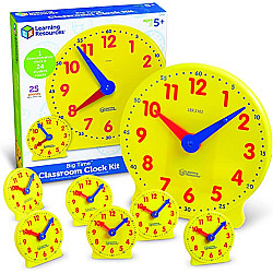 Навчальний набір аналогових годинників Години і хвилини (25 шт) від Learning Resources
