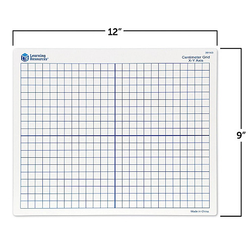 Двухсторонние сухие стирающиеся коврики с координатами XY (10 шт) от Learning Resources