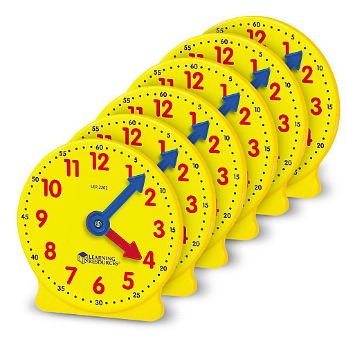 Обучающие аналоговые мини-часы (1 шт) от Learning Resources