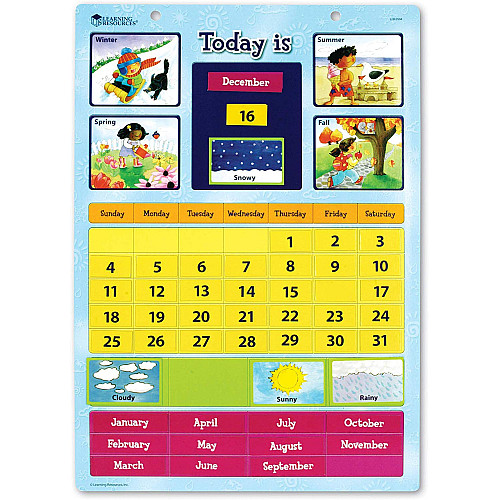 Развивающий магнитный календарь (51 элемент) от Learning Resources