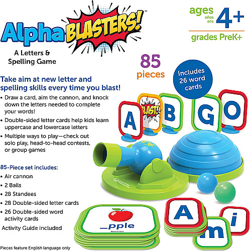 Навчальна гра Алфабластер. Літери та правопис (85 предметів) від Learning Resources