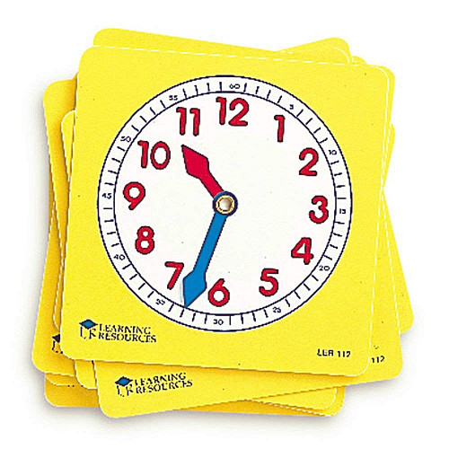 Обучающие аналоговые часы (10 шт) от Learning Resources