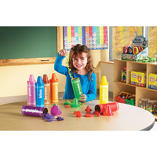 Набор для сортировки и счета Разноцветные карандаши пеналы (56 шт) от Learning Resources